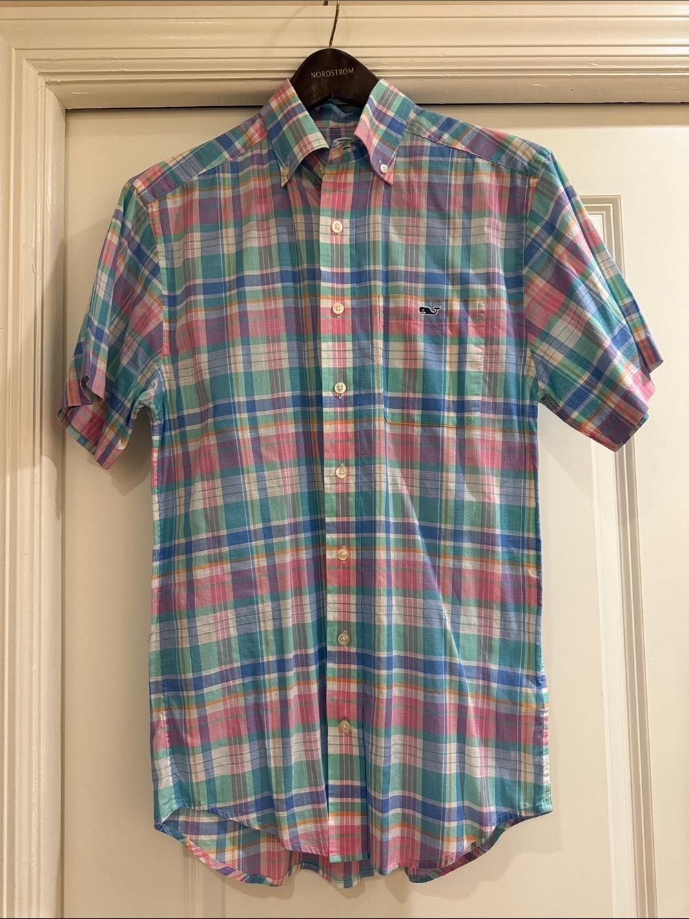 Vineyard Vines Classic Fit Tucker Shirt (short sleeve pastel button down)